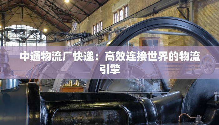中通物流厂快递：高效连接世界的物流引擎