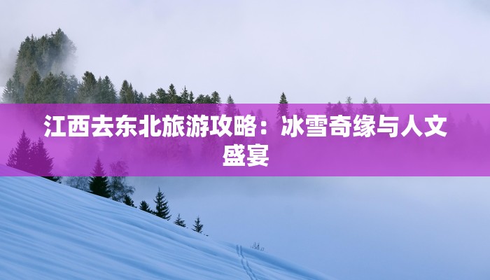 江西去东北旅游攻略:冰雪奇缘与人文盛宴 江西去东北旅游攻略:冰雪奇缘与人文盛宴