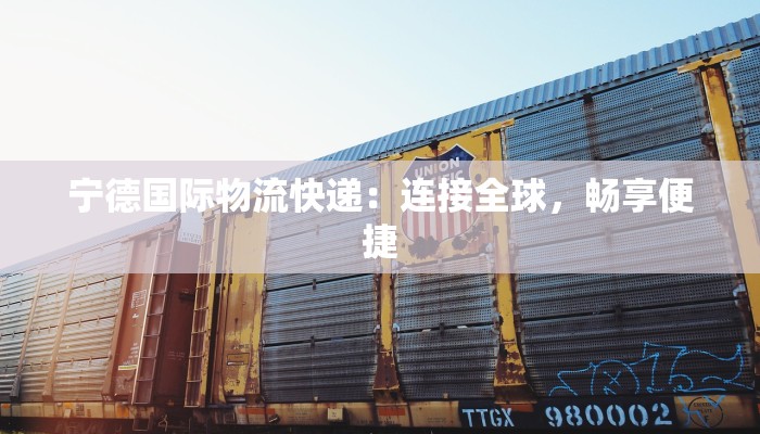 宁德国际物流快递:连接全球,畅享便捷 宁德国际物流快递:连接全球,畅享便捷