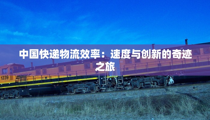 中国快递物流效率：速度与创新的奇迹之旅