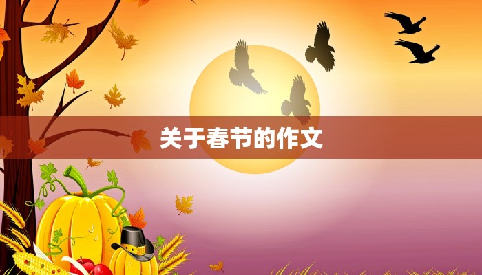 关于春节的作文 关于春节的作文